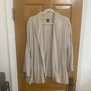 Eileen Fisher open mock-neck jacket